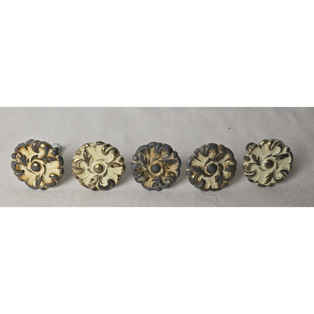 Amerock Provincial Drawer Cabinet Pulls Handles‎ Metal R.D.C.A. 1960 Set Of 5